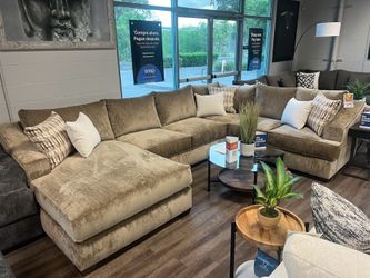 Plush oversized sectional on sale now!!! NEW!