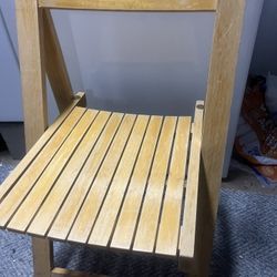 Vintage 1970s Folding Wood Chairs – Mid-Century Modern Style