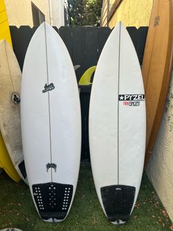 Lost Mayhem & Pyzel Surfboards.