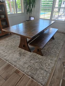 Dining Room Table with chairs and bench
