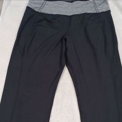 Black Yoga Pants with Gray Waistband Size XXL
