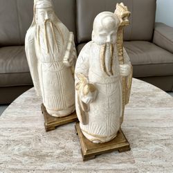 20th Century Chinese Fu Lu Shou Stellar Gods Statues Fulushou - Asking Price Is For Each 