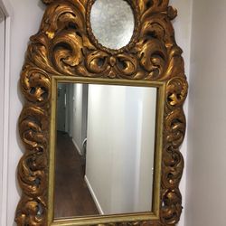 Gold high end mirrored frame