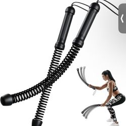 Ropeless Battle Rope, Battle Ropes for Home Gym, Strength, HIIT Workouts, Home Training, Quiet Fitness Equipment for Men & Women, 2PCS