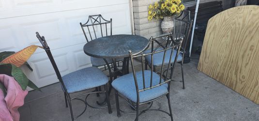 **Slate tile table and 4 chairs **