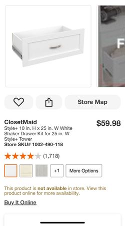 Brand NEW Closetmaid shaker drawers