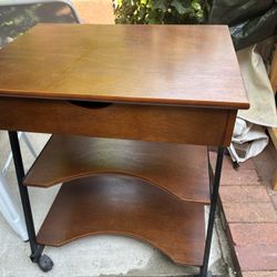 Small Wood Side Table With Drawer An Shelves