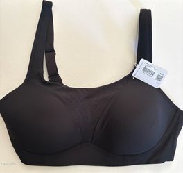 Lululemon Run Times Sports Bra 38 D High Support Black Hook & Eye Adjustable