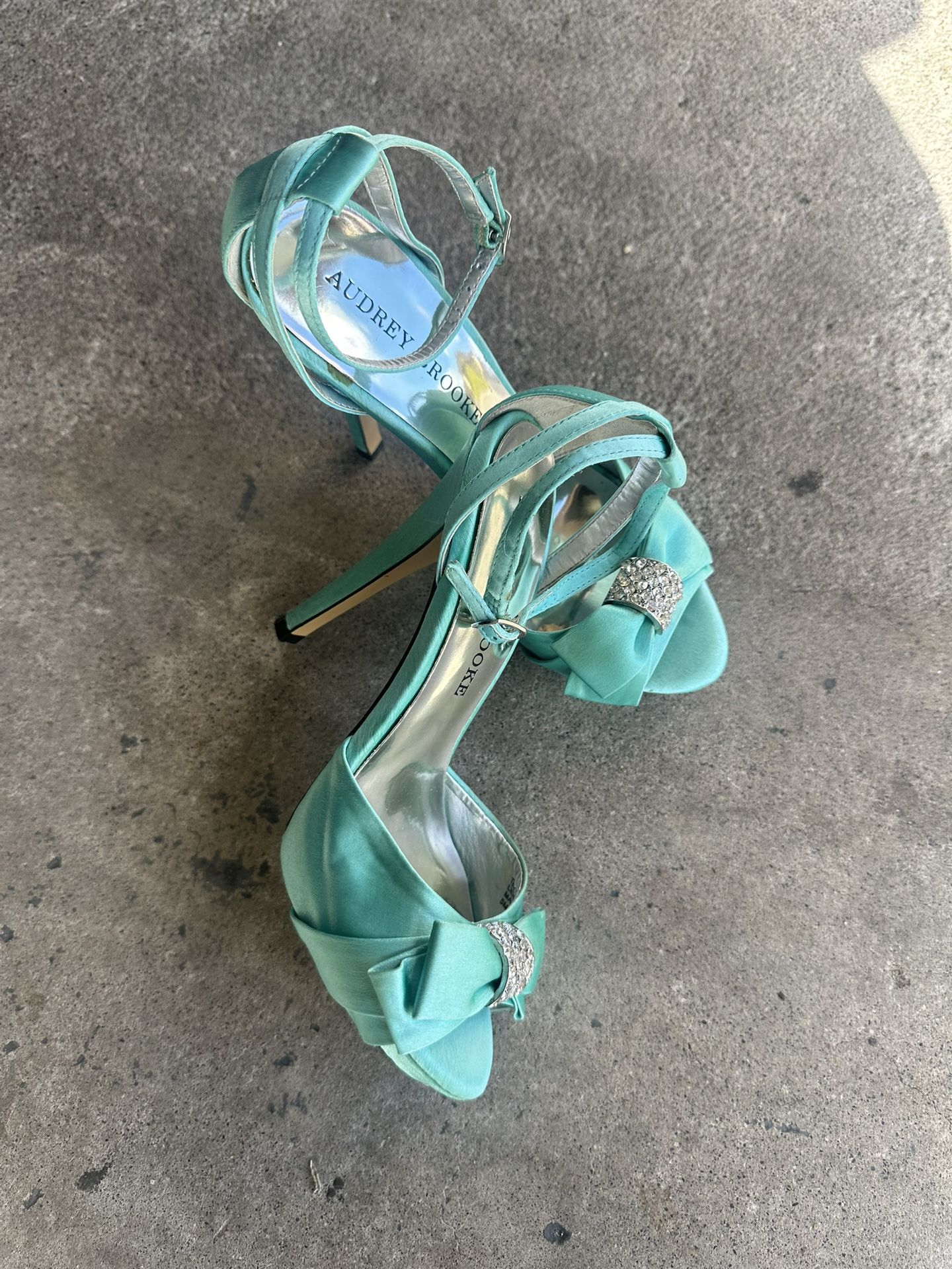 Tiffany Blue Shoes Heels Party Wedding Formal Size 5