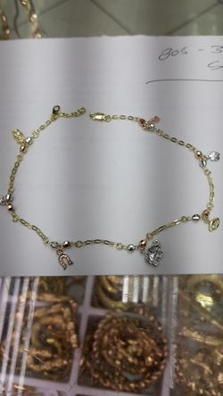 14k gold ankle bracelet