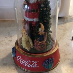 Franklin Mint Coca Cola Christmas Figurine Santa Things Go Better With Coke 1996
