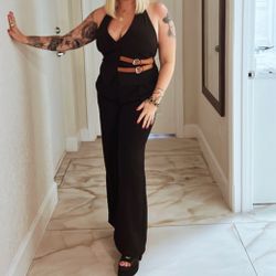 Top & wide Leg Dress Pants Size L $20 Set