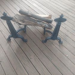 Cast Iron Andirons 