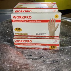 Gloves disposable vinyl protective work pro hundred pieces per box case price available