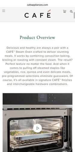 Cafe 30” Pro Convection Steam Oven