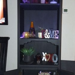 Black Wooden Cabinet - 71" H