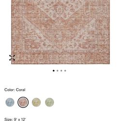 Chantille Machine Washable 9'x12' Area Rug / Orange 