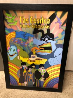 The Beatles Yellow Submarine Lenticular Framed Poster