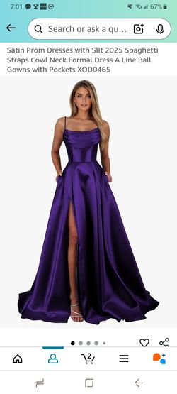 Satin Prom Dress - Size 4