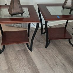 2 Brown End Table
