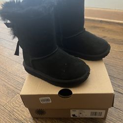 Double Bow Ugg Boots For Kids
