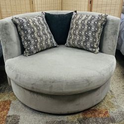 4 FT 8” W Ashley Oversized 360 Swivel Loveseat Sofa