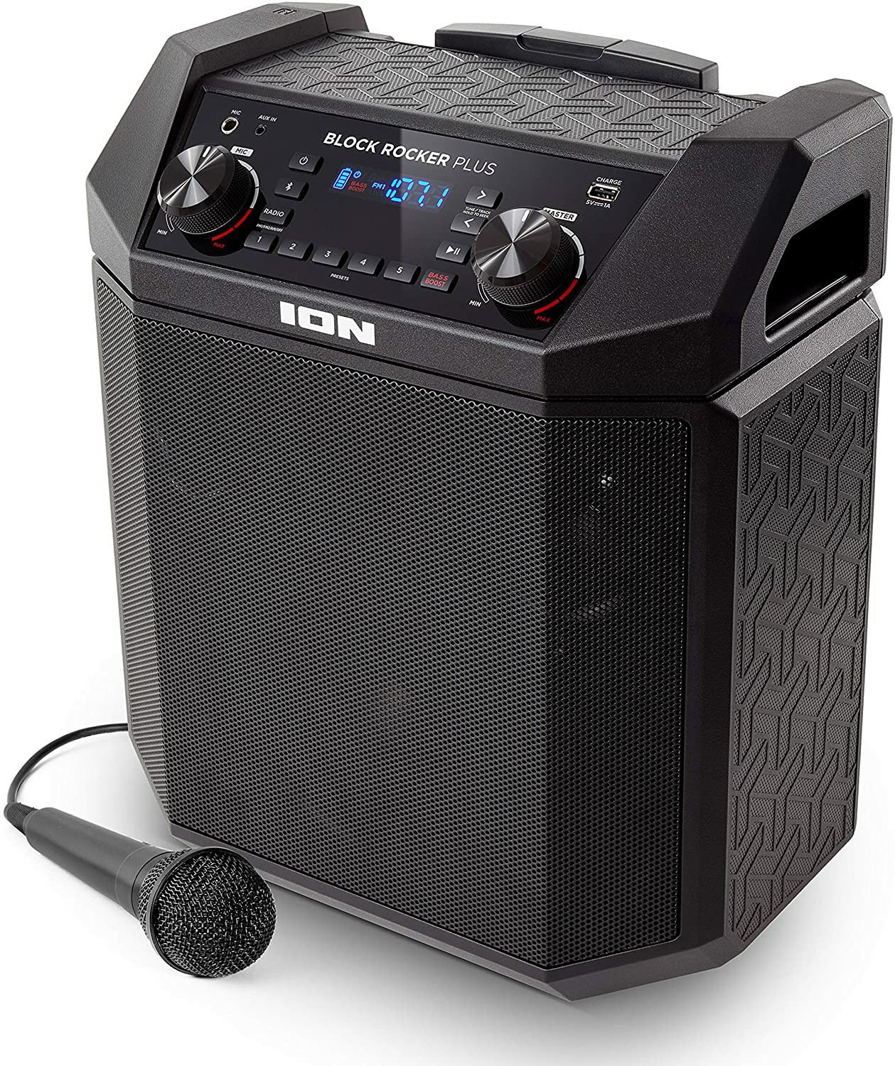 ION Audio Block Rocker Plus | 100W Portable Speaker, Battery Powered with Bluetooth