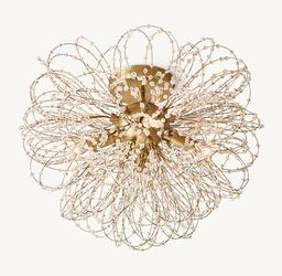 Crystal ceiling light fixture