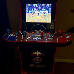 Arcade 1Up NBA Jam 4 Player W/ Riser And Light Up Marquee  Like New!