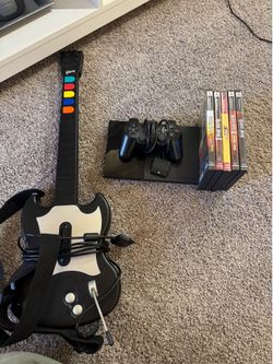 PS2 Slim with Guitar Hero