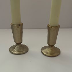 Candle Sticks Holder Decor, Set of 2 Gold