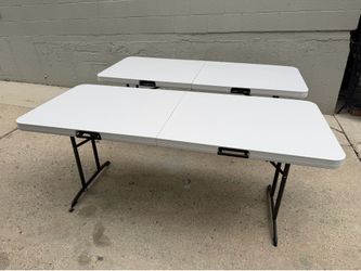 2 Lifetime foldable 6ft tables