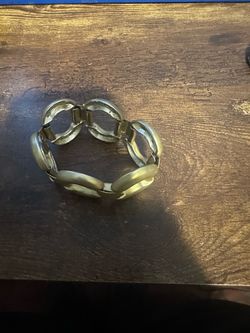 Gold-Tone Wide Link Chain Bracelet