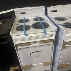 20 inch Electric White Stove