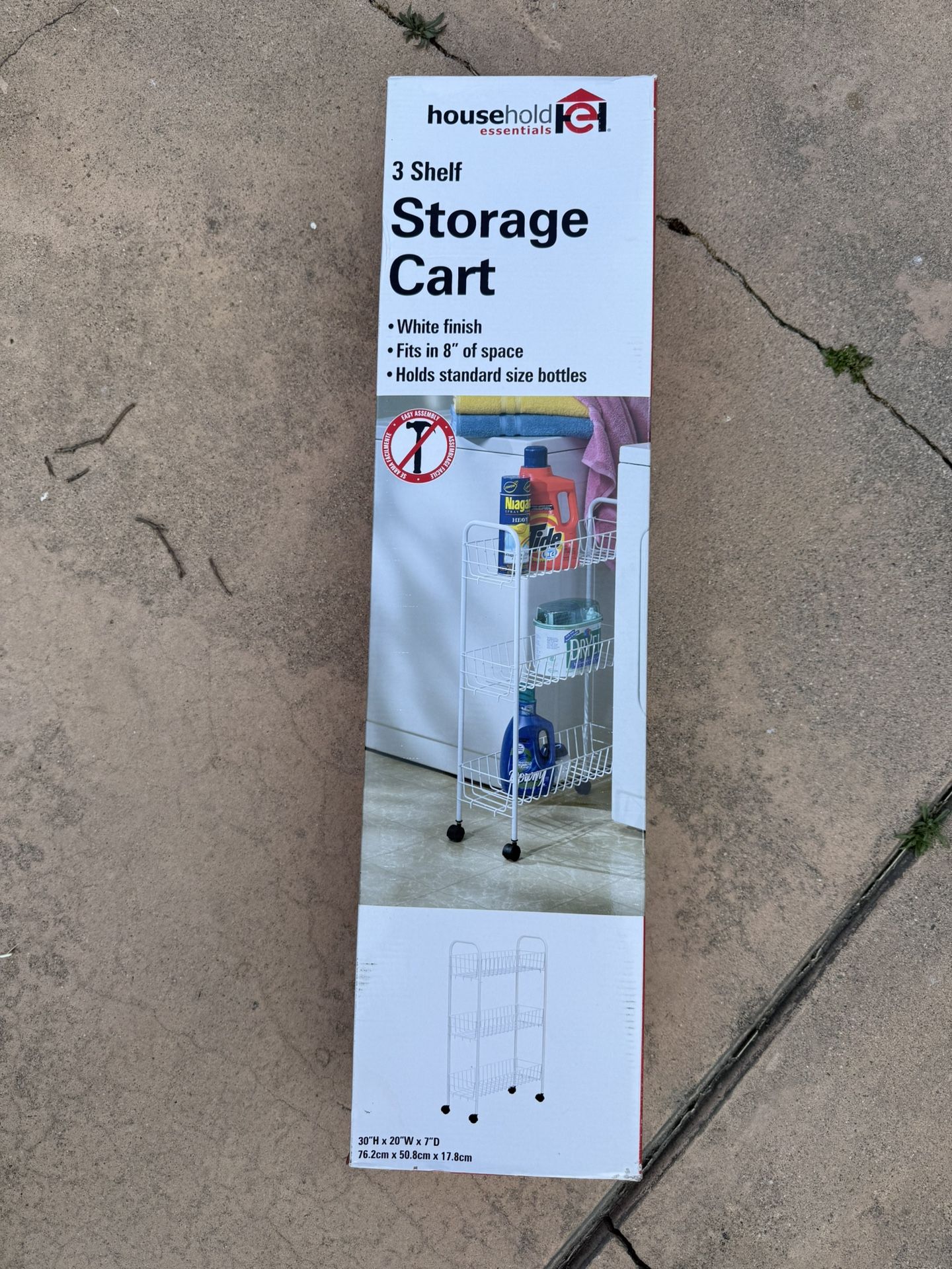 Household Essentials - 3 Shelf Storage Cart