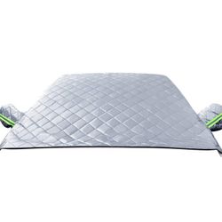 Car Windshield Snow Cover Ice Cover with 4 Layers Protection, Waterproof Sunshade Universal Fit Most Car, SUV, Truck, Van
