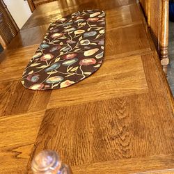 MUST SELL Solid Oak Dining Table Set – 6 Chairs – Heavy Quality