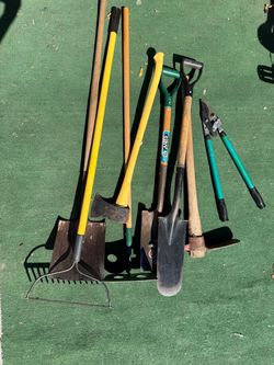Garden Tool Lot – Shovels, Rake, Loppers