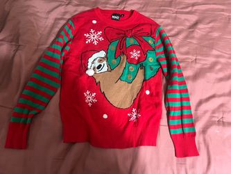 Mad Engine Sloth Ugly Christmas Sweater medium youth