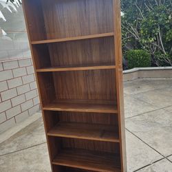 Tall Wood  Book Shelf Storage Display 