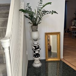 Vintage Gold Ornate Mirror – 37” Tall – Heavy & Solid