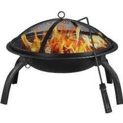 Foldable Iron Fire Pit 21in