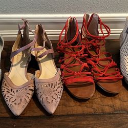 Women Size 11 Sandals, Boot, Flats Lot Of 4