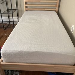 IKEA Twin  Bed And 10” Memory Foam Mattress