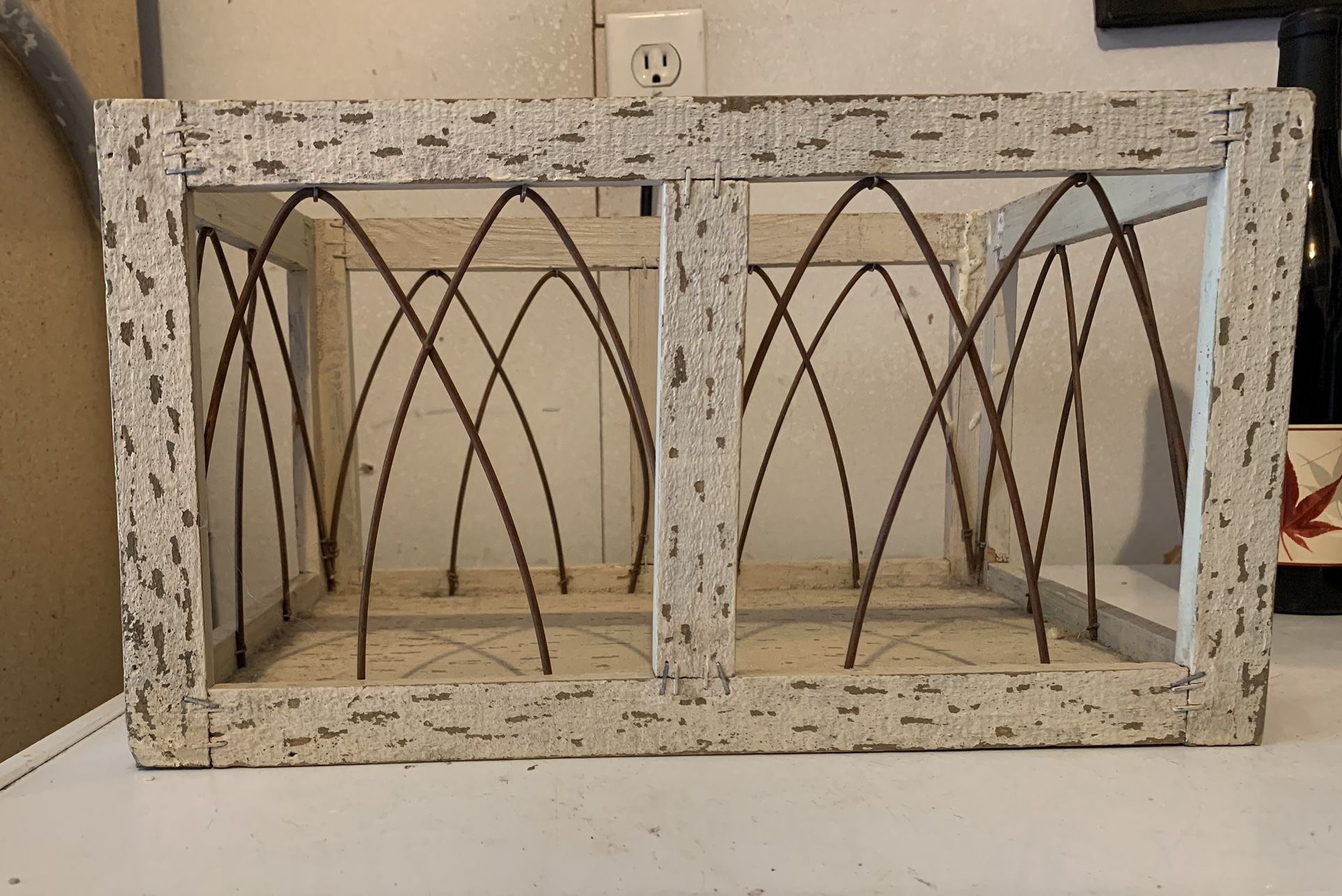 Wood And Metal Small Crate Decorative