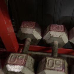 50 Lb Dumbbell Set