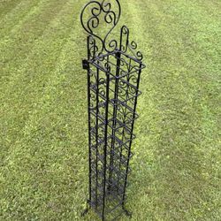 Vintage Narrow Space Folding Iron Plant Stand Knicknack Shelving Unit Ideal For Succulent Pots