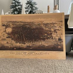 Framed poster of the city of San Francisco