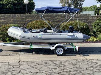 15’ Aluminum Floor Boat With Trailer And 2001 F-150