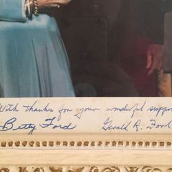 Gerald & Betty Ford RARE BOTH Signature color framed Photo